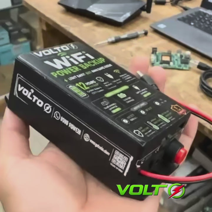 VOLTO Mini WiFi Router UPS — 10 to 11 Hour Backup + USB Fast Charging