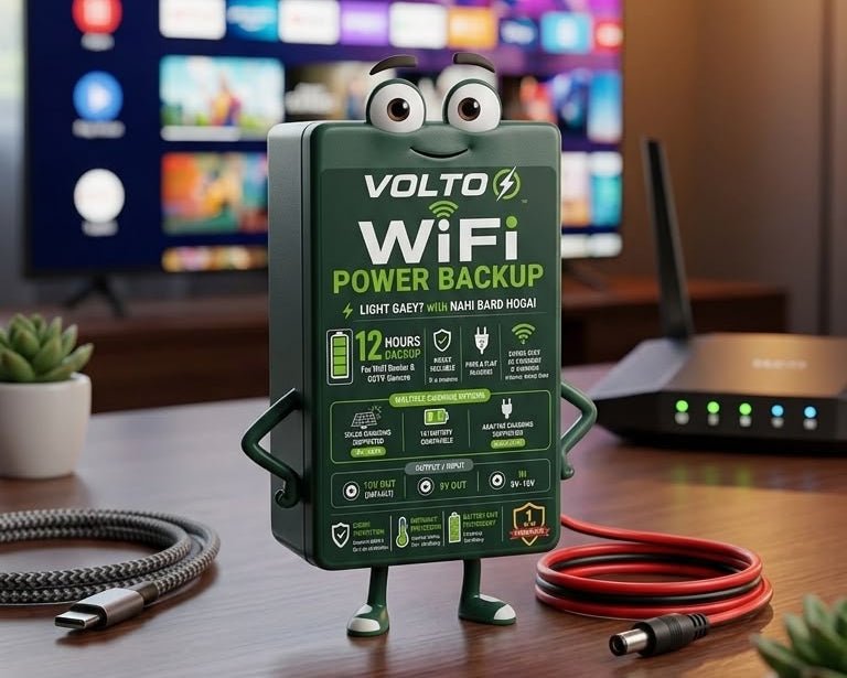 Volto -Mini UPS For Wifi Router + Usb charger - VOLTOVolto -Mini UPS For Wifi Router + Usb chargerVolto -Mini UPS For Wifi Router + Usb charger