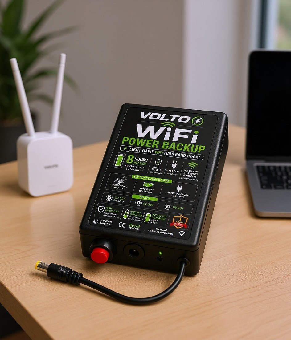 VOLTO WiFi Power Backup Device 5 to 6 hourse backup — Light Jaye, WiFi Chalta Rahe! ⚡ - VOLTOVOLTO WiFi Power Backup Device 5 to 6 hourse backup — Light Jaye, WiFi Chalta Rahe! ⚡Power BackupVOLTO WiFi Power Backup Device 5 to 6 hourse backup — Light Jaye, WiFi Chalta Rahe! ⚡
