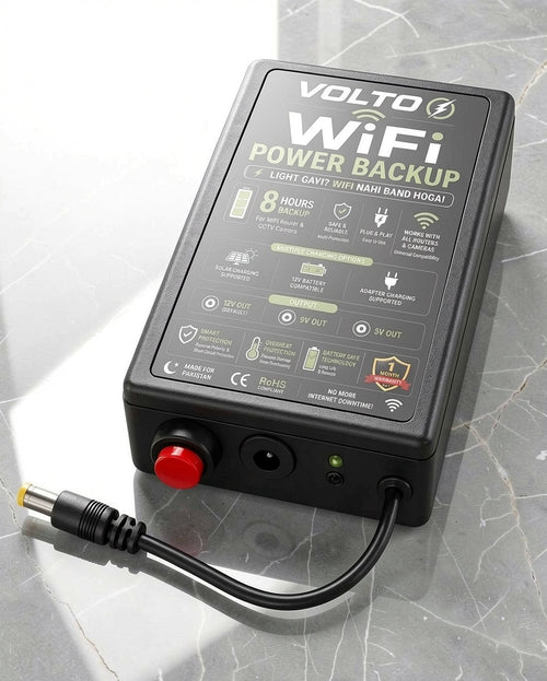VOLTO WiFi Power Backup Device 5 to 6 hourse backup — Light Jaye, WiFi Chalta Rahe! ⚡ - VOLTOVOLTO WiFi Power Backup Device 5 to 6 hourse backup — Light Jaye, WiFi Chalta Rahe! ⚡Power BackupVOLTO WiFi Power Backup Device 5 to 6 hourse backup — Light Jaye, WiFi Chalta Rahe! ⚡