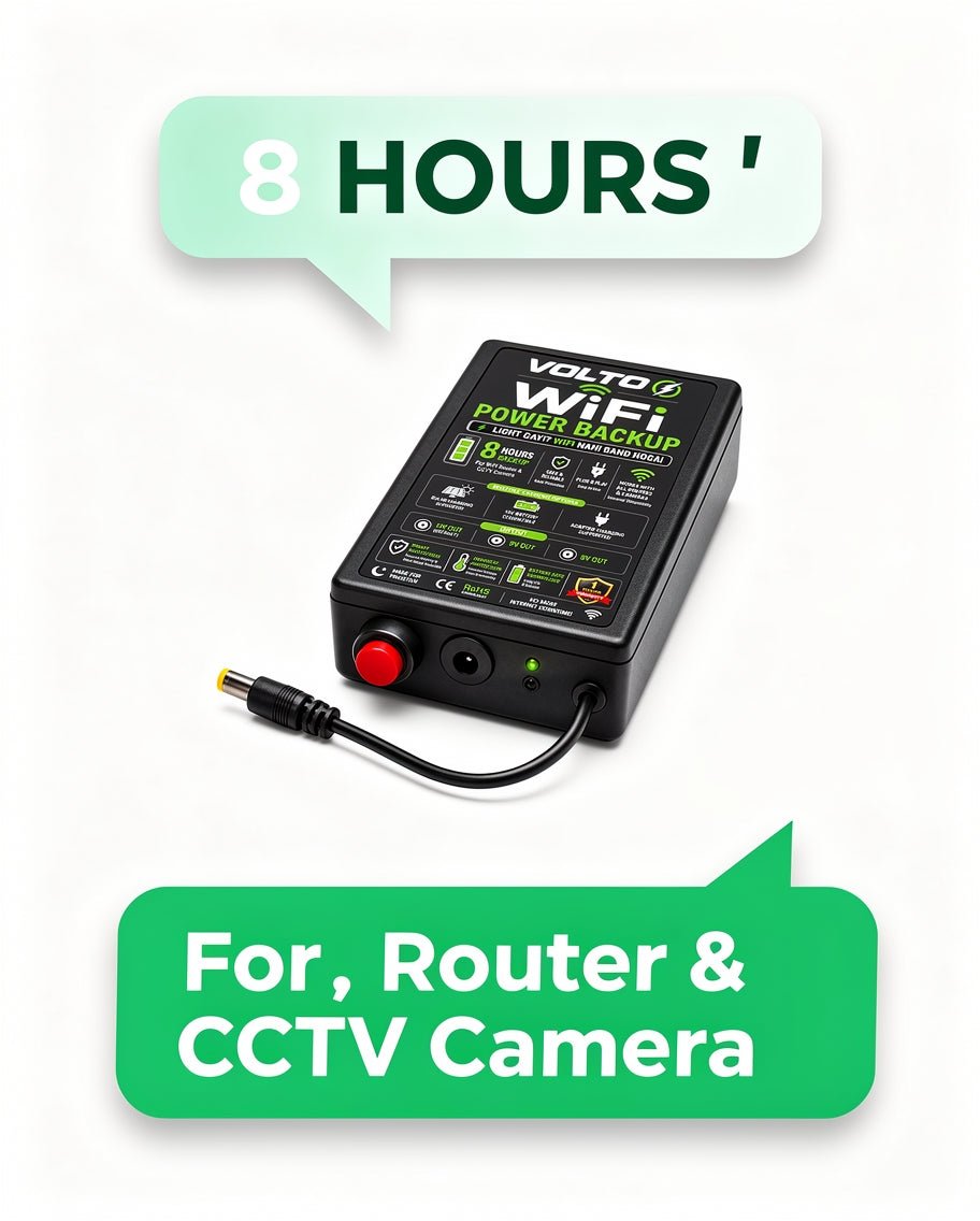 VOLTO WiFi Power Backup Device 5 to 6 hourse backup — Light Jaye, WiFi Chalta Rahe! ⚡ - VOLTOVOLTO WiFi Power Backup Device 5 to 6 hourse backup — Light Jaye, WiFi Chalta Rahe! ⚡Power BackupVOLTO WiFi Power Backup Device 5 to 6 hourse backup — Light Jaye, WiFi Chalta Rahe! ⚡
