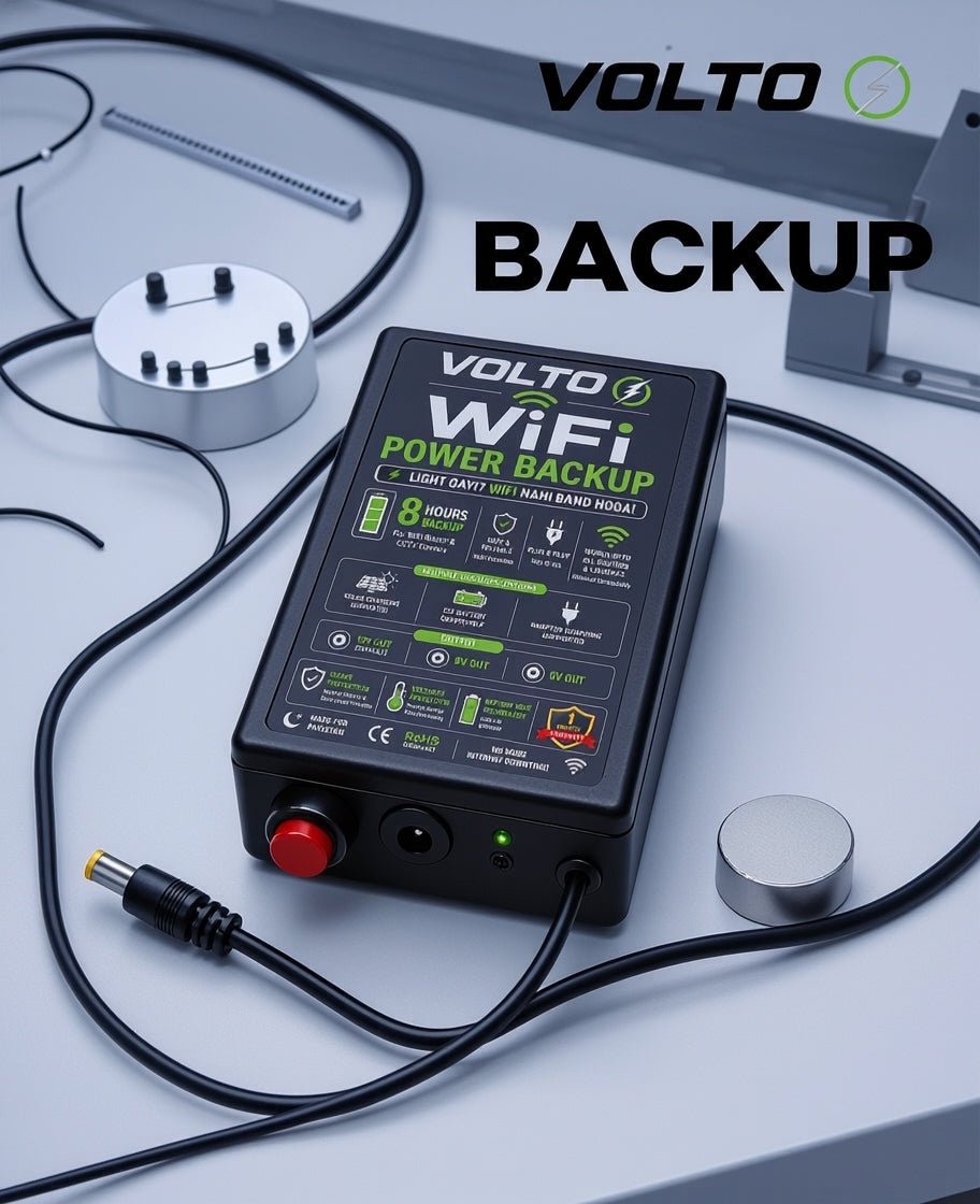 VOLTO WiFi Power Backup Device 6 to 12 hourse backup — Light Jaye, WiFi Chalta Rahe! ⚡ - VOLTOVOLTO WiFi Power Backup Device 6 to 12 hourse backup — Light Jaye, WiFi Chalta Rahe! ⚡Power BackupVOLTO WiFi Power Backup Device 6 to 12 hourse backup — Light Jaye, WiFi Chalta Rahe! ⚡