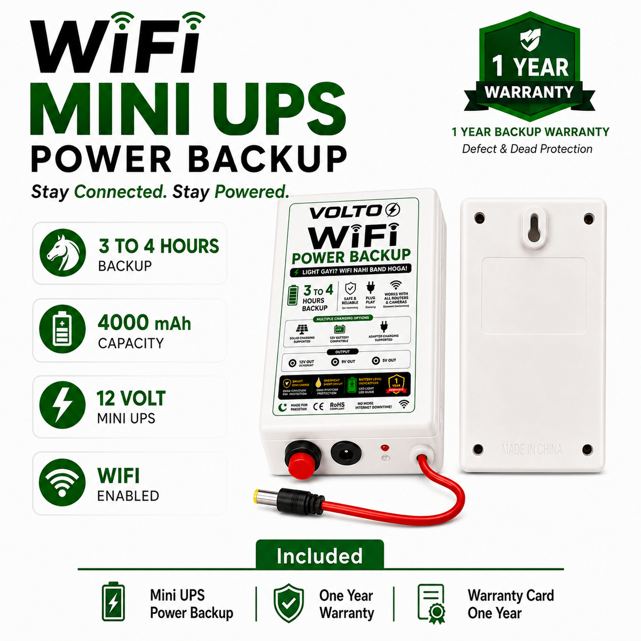 VOLTO WiFi UPS — Never Lose Internet Again | 4, 8 & 12 Hour Backup | 22W Fast Mobile Charging USB - VOLTOVOLTO WiFi UPS — Never Lose Internet Again | 4, 8 & 12 Hour Backup | 22W Fast Mobile Charging USBVOLTO WiFi UPS — Never Lose Internet Again | 4, 8 & 12 Hour Backup | 22W Fast Mobile Charging USB
